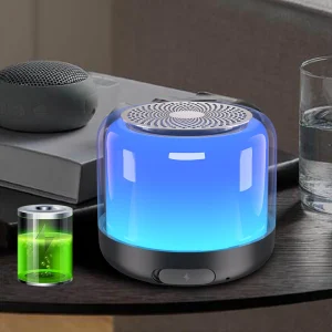 Mini LED Color Music Box Bass Speaker Bluetooth Waterproof Portable Wireless Speaker