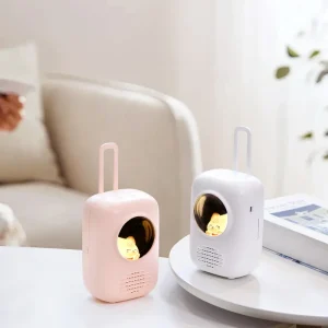 Mini Novelty DC Powered Cordless Portable Bedside Speaker Lamp With Plastic Body Rechargeable LED Cute Decorative Table Lamp