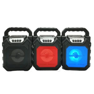 Mini Outdoor Wireless High Power Party Karaoke Speaker Subwoofer 4″ Portable 668 Loudspeaker Speaker with Light