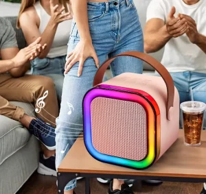 Mini Portable Battery Microphone Audio Integrated Home Family Singing Karaoke Machine Wireless BT V4.0 Outdoor Speaker Display