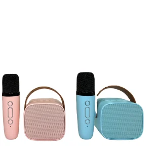 Mini Portable Karaoke Speaker with Wireless Microphone Music Microphone As Kids Gift