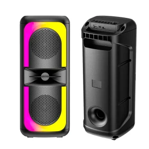 Mini Portable Speaker Deep Bass Subwoofer with RGB LED for Party Travel Small Office Meetings