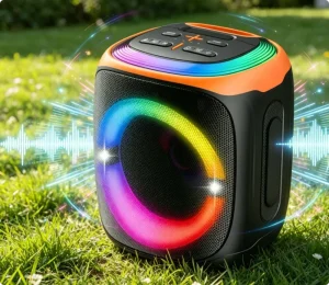 Mini Portable Speaker RGB LED Light Enhanced Bass Waterproof Outdoor Party Wireless Loud Sound Box