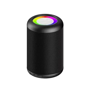 Mini Portable Wireless Speaker RGB LED Lighting Voice Control Wireless Charging TF Card Battery Powered Outdoor Use