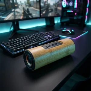 Mini Professional Wireless Portable Gaming Speaker RGB LED Outdoor Powered for Parties Mini Bamboo Bluetooth Box