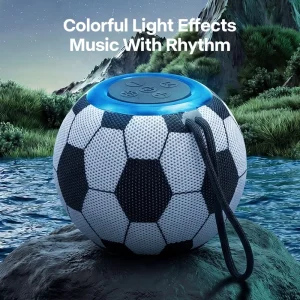 Mini Soccer Ball for 5.4 Speaker RGB LED Lights IPX5 Waterproof Compact Portable Wireless Speaker for Computer Outdoor Use