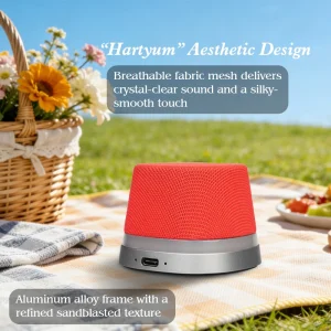 Mini Speaker with RGB LED Lights Party Ready Home and Outdoor Use Long Battery Life Portable Design Magnetic Stand