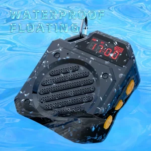 Mini Speakers Portable Floating Wireless Waterproof Speaker Small LED Screen Shower Radio for Travel Camping Outdoors