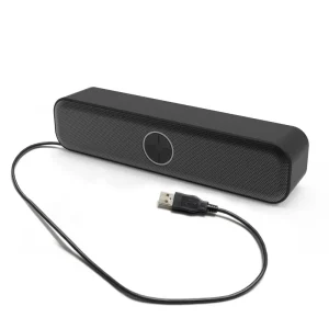 Mini USB RGB LED Plug and Play 2.0 Channel Two-way Audio Crossover Speaker for Computer Laptop Tablet High Power 5-10W Portable