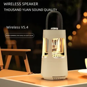 Mini Waterproof Light Speaker 10W USB DC Rechargeable Battery LED Lighting IPX4 QD08 for Party Outdoor Use