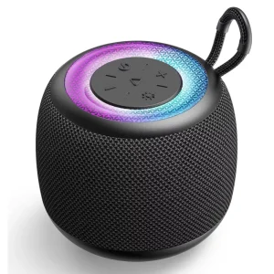 Mini Waterproof Portable Wireless RGB LED Bass Speaker for Outdoor and Gaming Use