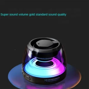 Mini Waterproof Speaker Call Functionality High Quality Sound Built-in Microphone LED Lighting Supports TWS Connection