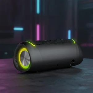 Mini Wireless Bluetooth Speaker RGB LED Lighting Waterproof TF Card Function for Indoor Outdoor Sports Music Plastic