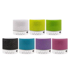Mini Wireless Speaker RGB LED Lighting Plastic Cabinet Portable Card Inserting Subwoofer Speaker