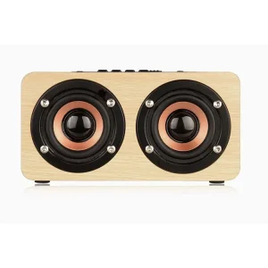 Mini Wooden Portable Wireless Speaker V5.0 6W Output for Mobile Phone Home Theatre Use Battery Power