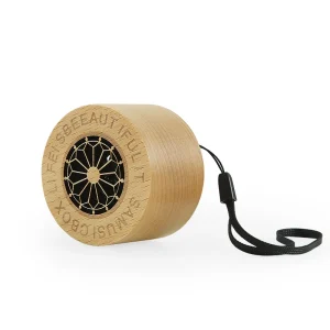 Mini Wooden Touch Control Retro Wireless Subwoofer Portable Outdoor Home Smart Speaker Battery Powered Display Screen