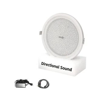 Minimal Sound Leakage Ceiling Mount Parametric Ultrasound Directional Sound Speakers for Museums