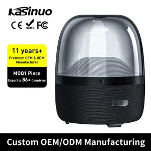 Minimalist Convenient Harmanton for 5.3 Outdoor Portable Speaker RGB LED Lights 40W Output Built in Battery for Computer