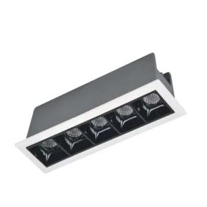 Minimalist Recessed Linear Grille LED Downlight Multi Head Anti Glare Ceiling Lamp For Living Room And Bedroom