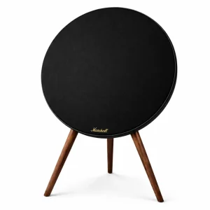 Modern Nordic Round Speaker High Fidelity Wireless Home Audio Floor Standing Speaker with Wooden Base