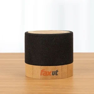Modern RPET Bamboo Bluetooth Speaker With Wireless Charging UV Printing Customized Eco Friendly Promotional Gifts