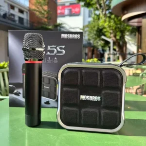 Mosbros New Arrival 30W Karaoke Speaker with 1 Microphone Travel Portable Wireless Speaker with Super Sound 76mm Horn