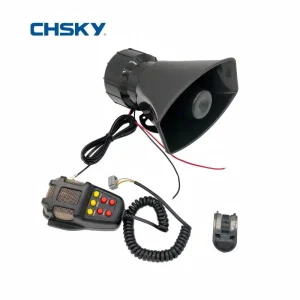 Motorcycle and Car 7 Tone Siren Horn 12V with Public Address System and Alarm ABS Plastic 2 Way Speaker