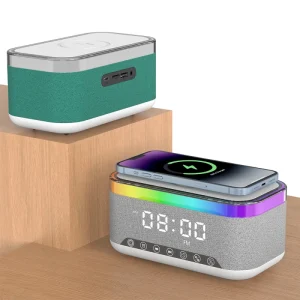 Multifunction Smart Bluetooth Speaker Wireless Portable Charger With Radio & Clock Display