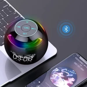 Multifunctional Smart Wireless Speaker Colorful Night Light Double Alarm Clock Waterproof Portable Subwoofer