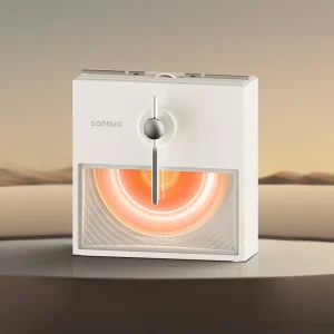 Music Box Retro Bass Loud Mini Wireless 5.3 Portable Metal Speaker with LED Flashing Light