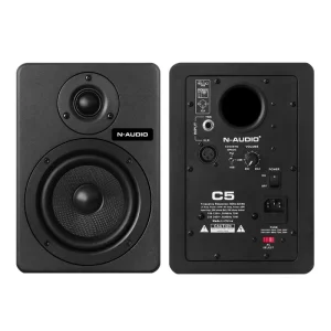 N Audio C Series Studio Active Monitor Speakers Wood C6 6 Inch 45Hz 22KHz Frequency Response 130W Control Room Use Durable
