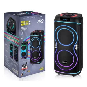 NDR 822 Outdoor Portable Square Dancing Soundbox Dual 8-inch High Power Wireless Speaker Colorful High Volume Subwoofer