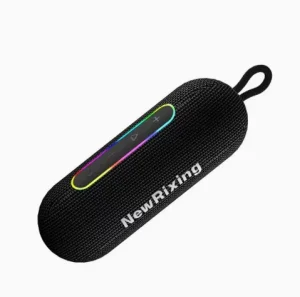 NR-8838FS IPX7 Waterproof Wireless Speaker 12W Fabric Portable RGB Light TWS TF Card Player for Outdoor Cycling Travel