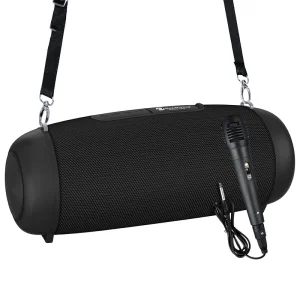 NR6016M 20W Waterproof IPX4 BT Speaker Anti Drop Silicone Portable Belt Small Speaker Wireless Card Microphone