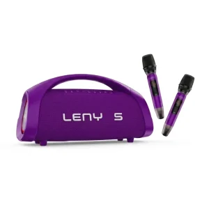 Name Artwork Design Speakers for Entertainment with 2 Mics Party Light Immersive Bass Output Smooth Audio Transmission for Party