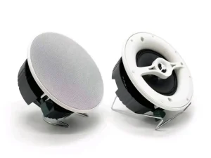 Narrow Flange Coaxial Ceiling Speaker 70V 100V PA System Frameless Background Music Loudspeaker for Hotel Office
