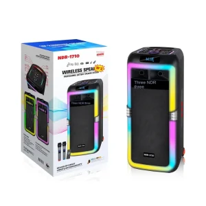 New 10 Inch Double Mobile Portable NDR 1710 Square Dance Speaker RGB LED Lighting 12V 9A High Endurance Audio Battery Power
