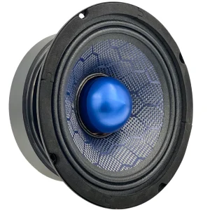 New Design High End 600W Snake Carbon Fiber Cone Blue Aluminum Bullet 6.5 Inch Midrange Speaker for Car Audio System