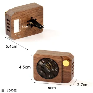 New Design Luxury Wanlut Wood Air Freshener Diffuser Wood Retro Speaker Shaped Vent Clip Essential Oil Diffuser Decoration
