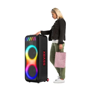 New Fashion Dual 10 Inch Professional Stereo Subwoofer Wireless Mic X Bass Portable Wireless Speakers ZQS1021