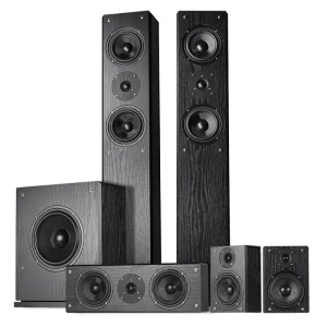 New Product 5.1ch Wooden Home Theater Speaker Subwoofer Amplifier for Home with Piano Painting