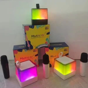 Newest Mini Wireless Karaoke Speaker and Microphone Portable Home BT Party System with AUX Communication AC Power Source