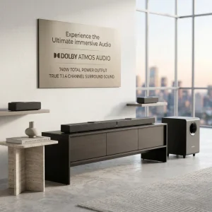 Nova S90 Advanced 7.1.4ch Soundbar with 4 Up Firing Drivers EARC and App Control for Smart TV