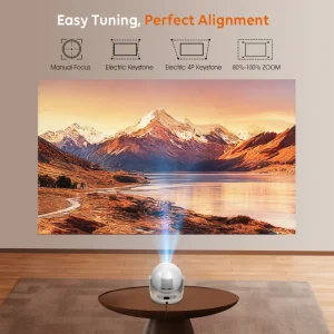 O1 Football Design Mini Home Theater Projector Smart Android 9 Built-in Speakers 5G WiFi LCD Projector