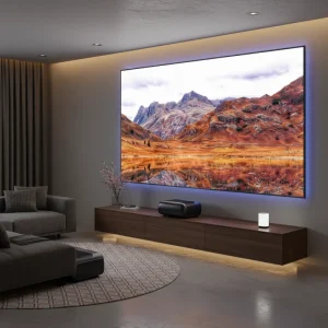 O3 Pro 4K Smart Home Projector Triple RGB Laser Ultra Short Throw 4GB+64GB WiFi5 20W Speaker English Menu Home Theater