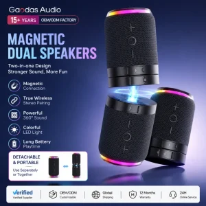 OEM BT Speaker G369 Magnetic TWS Speaker with RGB Lights Portable Wireless Stereo Speaker