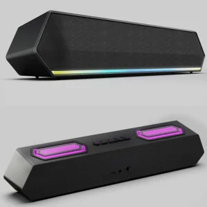 OEM Factory Wireless Bass RGB Light PC Speaker USB Powered Gaming Computer Soundbar for Game Desktop