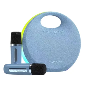 OEM Handheld Karaoke Bluetooth Loudspeaker Portable Boombox 10W Deep Bass RGB Light TWS Built-in Mic USB AUX TF Wireless Speaker