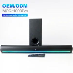 OEM High Power 2.1CH TV Soundbar with Subwoofer, Home Theater System USB AUX ARC Optical Bluetooth Wireless 80W Sound Bar