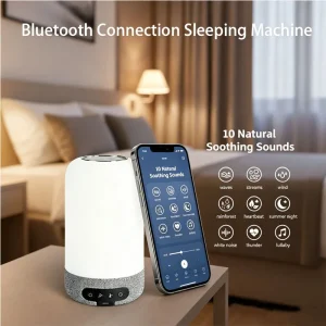 OEM Manufacturer Sleep Improvement Therapy Speaker Night Light USB Rechargeable White Noise Machine for Adults Kids